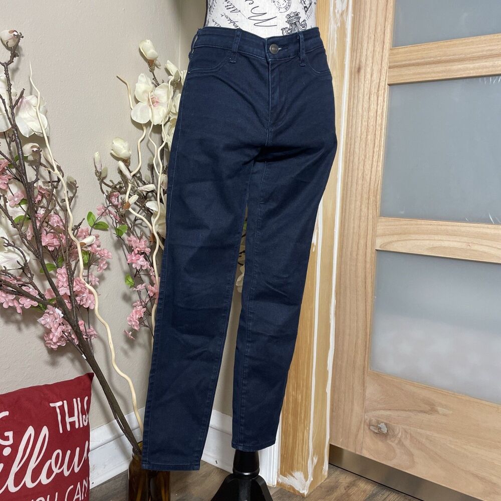Abercrombie & Fitch Womens W28 L27 Jeans Blue Super Skinny Stretch Mid Rise